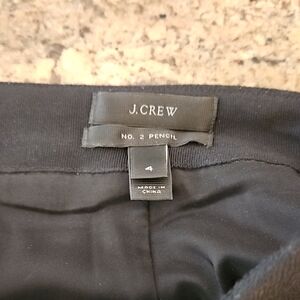 J.Crew Classic Black Pencil Skirt